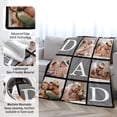 thumbnail image 2 of AISENIN Custom Blanket Father's Day with 6 Photos Text Personalized Picture Throw Blankets for dad, 2 of 5