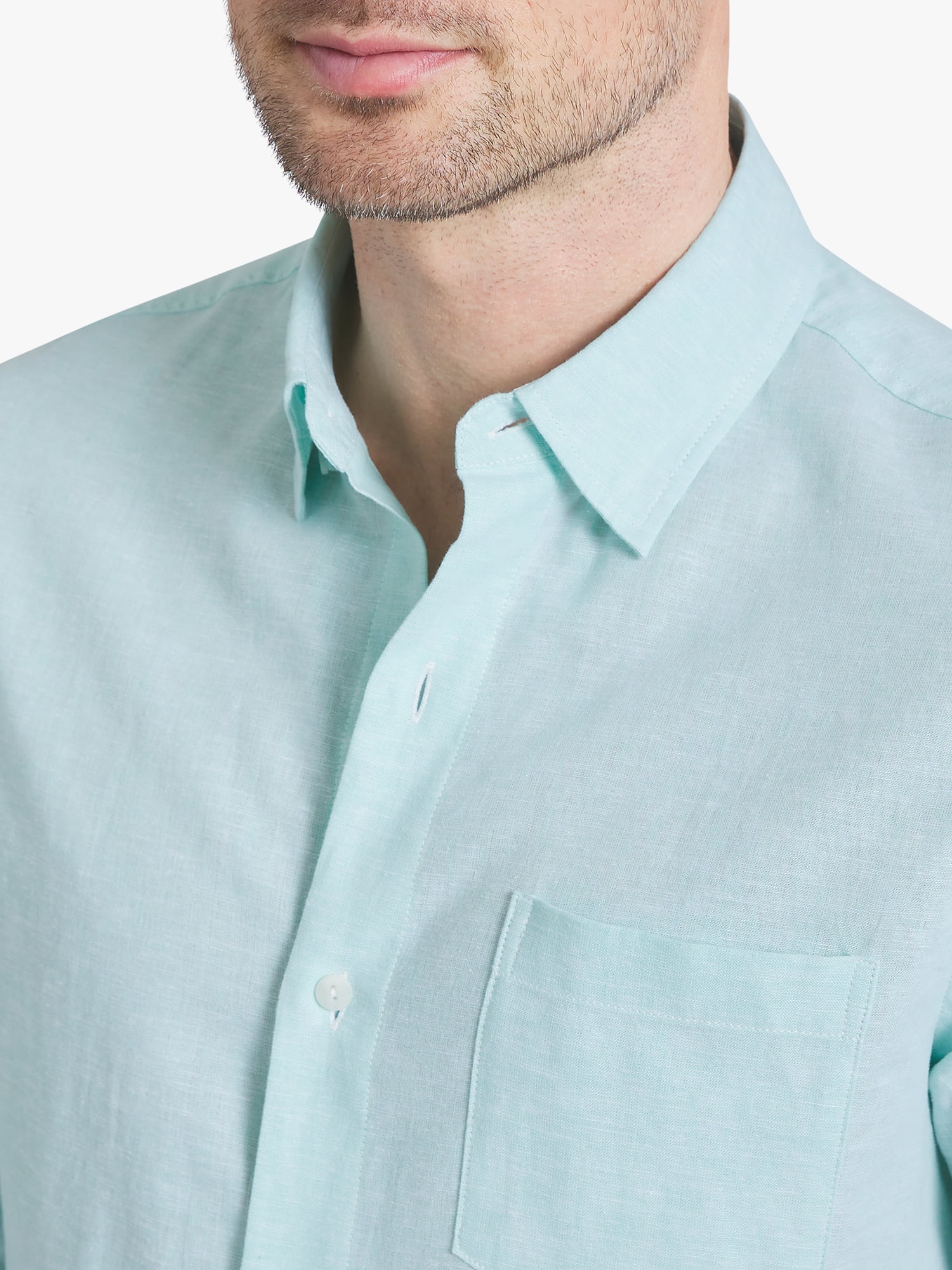 Chaps Men's & Big Men's Long Sleeve Linen Shirt, Sizes S-3XL