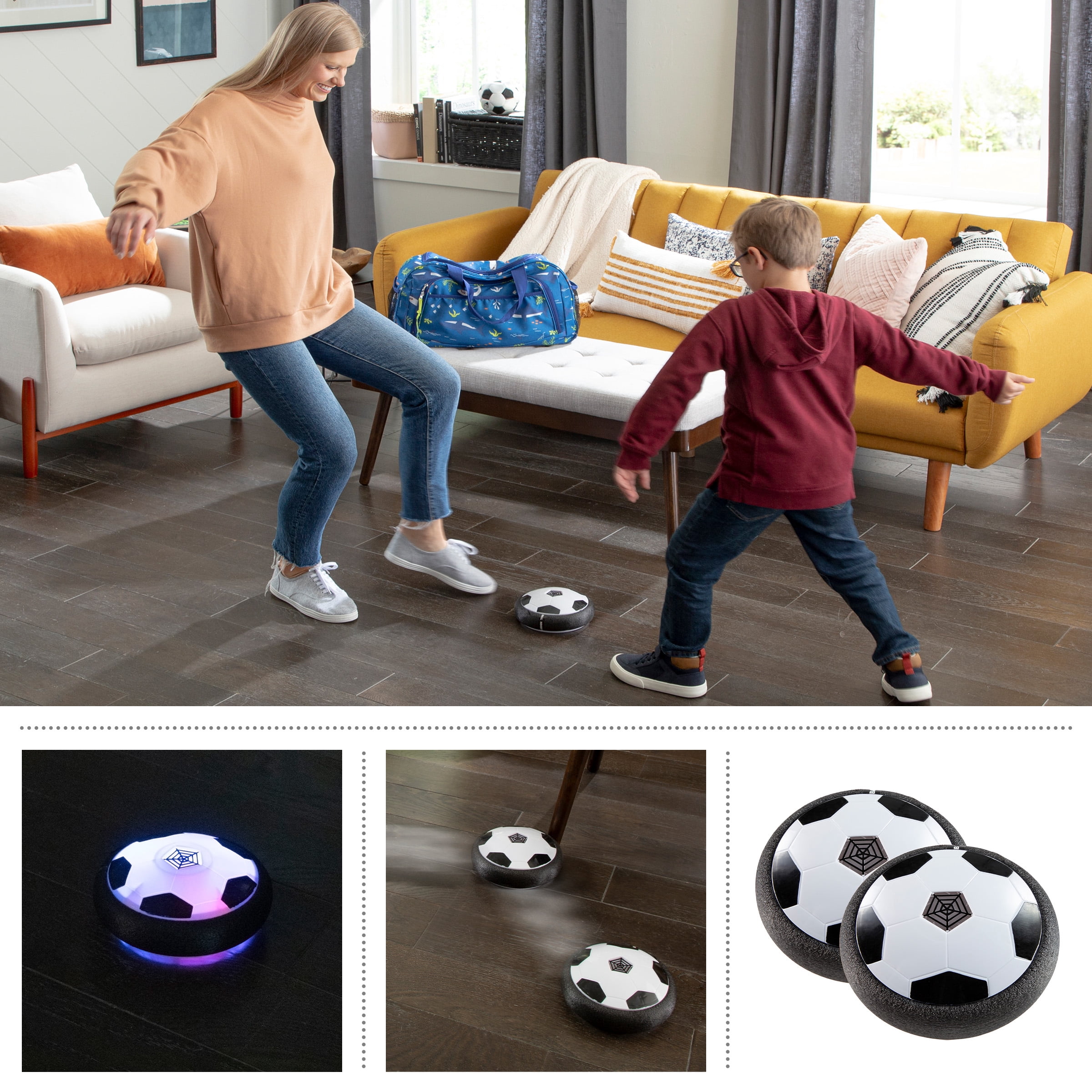 Trademark Games Hover Ball 2-Pack – Air Soccer Balls with Soft Bumpers