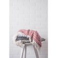 thumbnail image 2 of Contemporary Home Living 60" Gray and White Rectangular Herringbone Patterned Cotton Throw, 2 of 2