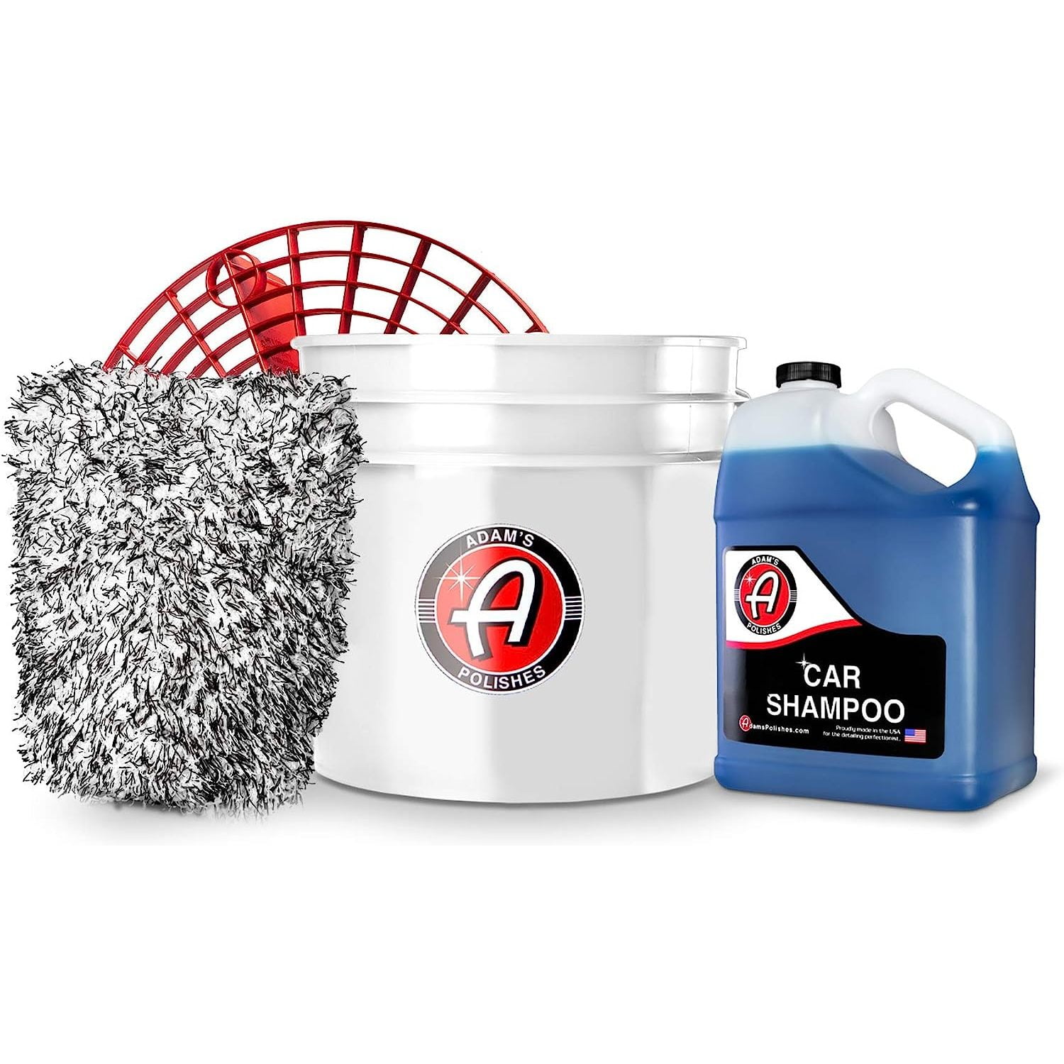 Adam’s Car Wash Kit Complete With Bucket & Grit Guard Auto Detailing