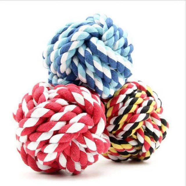 Juguete de cuerda de algodón resistente a las mordeduras de muelas para perros Juguete para perros pequeños, medianos y grandes Juguete con nudo de cuerda Suministros de cuerda para morder para