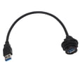 thumbnail image 1 of Conector de datos impermeable usb3.0, enchufe de panel usb3.0 fácil de conectar retardante de la llama con cable de extensión para automotriz, 1 of 7