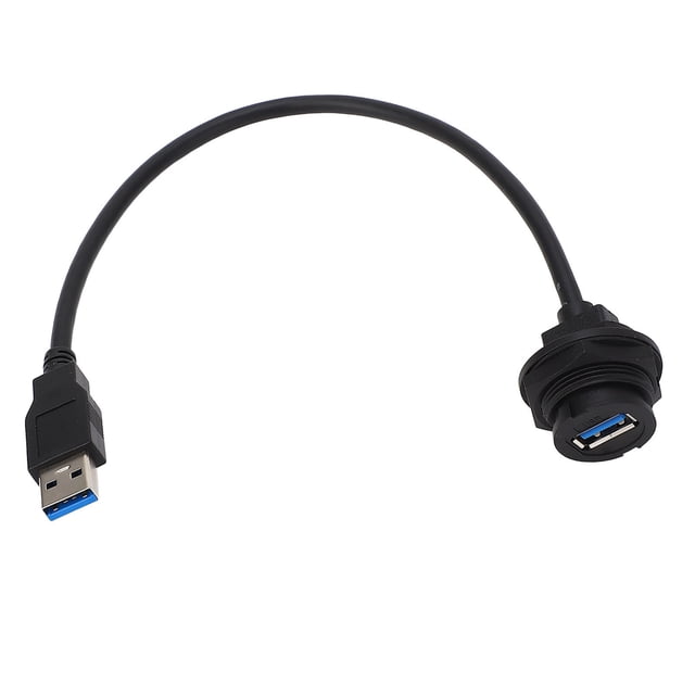 Conector de datos impermeable usb3.0, enchufe de panel usb3.0 fácil de conectar retardante de la llama con cable de extensión para automotriz