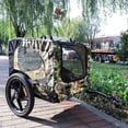 thumbnail image 3 of Camouflage Foldable Bicycle Trailer for Dogs Cats and Luggage Pet Bike Trailer for Camping Travel and Outdoor Riding, 3 of 9