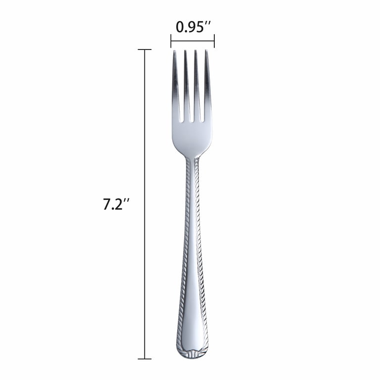 Mainstays Lace Stainless Steel Silver Adult Dinner Spoon, 4- Piece