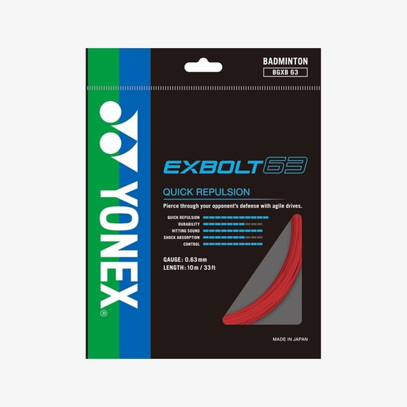 YONEX Exbolt 63 Badminton String Ruby Red