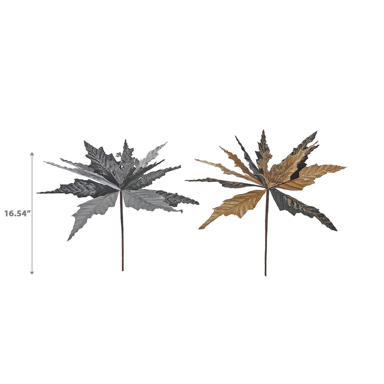 Spray Poinsettia Veineux - Lot De 6