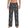 thumbnail image 2 of Lsque Daisies Flowers Print Men's Pajama Pants, Lounge Pant - Comfortable Home Wear,Elastic Waistband, Stylish Design-Small, 2 of 9