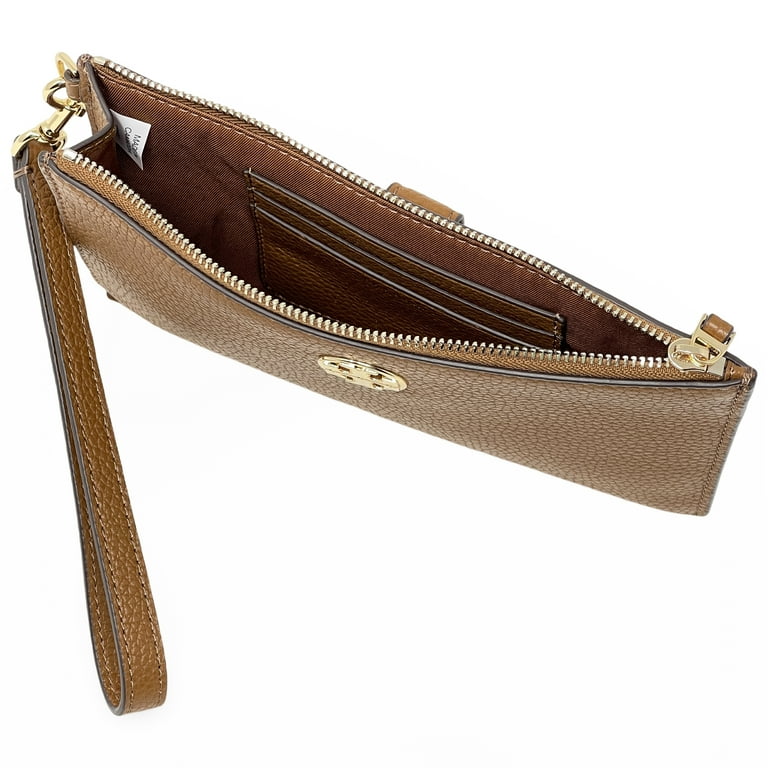 Tory Burch Women s Chelsea Pebbled Leather Top Zip Phone Wallet Wristlet Cortado