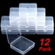 thumbnail image 4 of Contenedores de almacenamiento SATINIOR de plástico transparente, paquete de 12 unidades, 9,4 x 9,4 x 3 cm, 4 of 7
