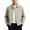 Khaki, variant on Collared Trucker Jacket for Men Snap-Front Utility Casual Outerwear with Chest Patch Pockets Black M