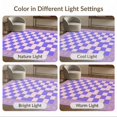 thumbnail image 7 of ODIKA 8'x10' Washable Area Rug Pink Purple Alternating Checkerboard Traditional Detail Print for Dining Room, Large Office, Lounge, Non-Slip Chair-Friendly Mat, 7 of 7
