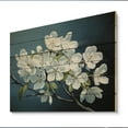 thumbnail image 2 of Designart "Apple Blossom Monochromatic gracefulness VIII" Apple Blossom Print on Natural Pine Wood, 2 of 5