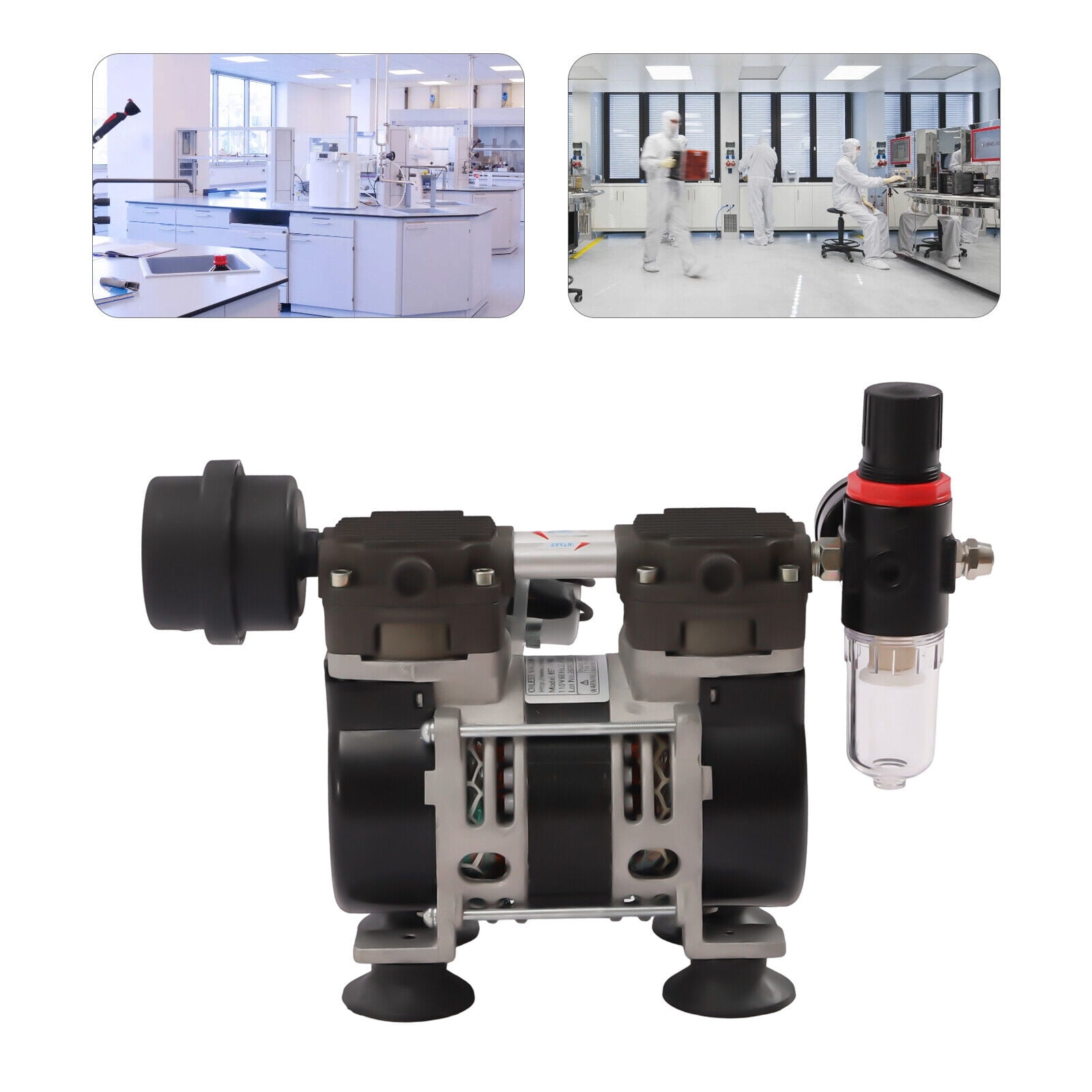 Oilless Vacuum Pump Industrial Oil-Free Piston Vacuum Pump ≥60 L/min(2.12cfm)
