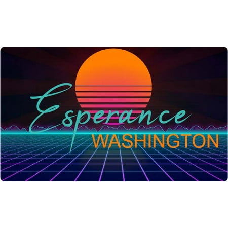 

Esperance Washington 4 X 2.25-Inch Fridge Magnet Retro Neon Design