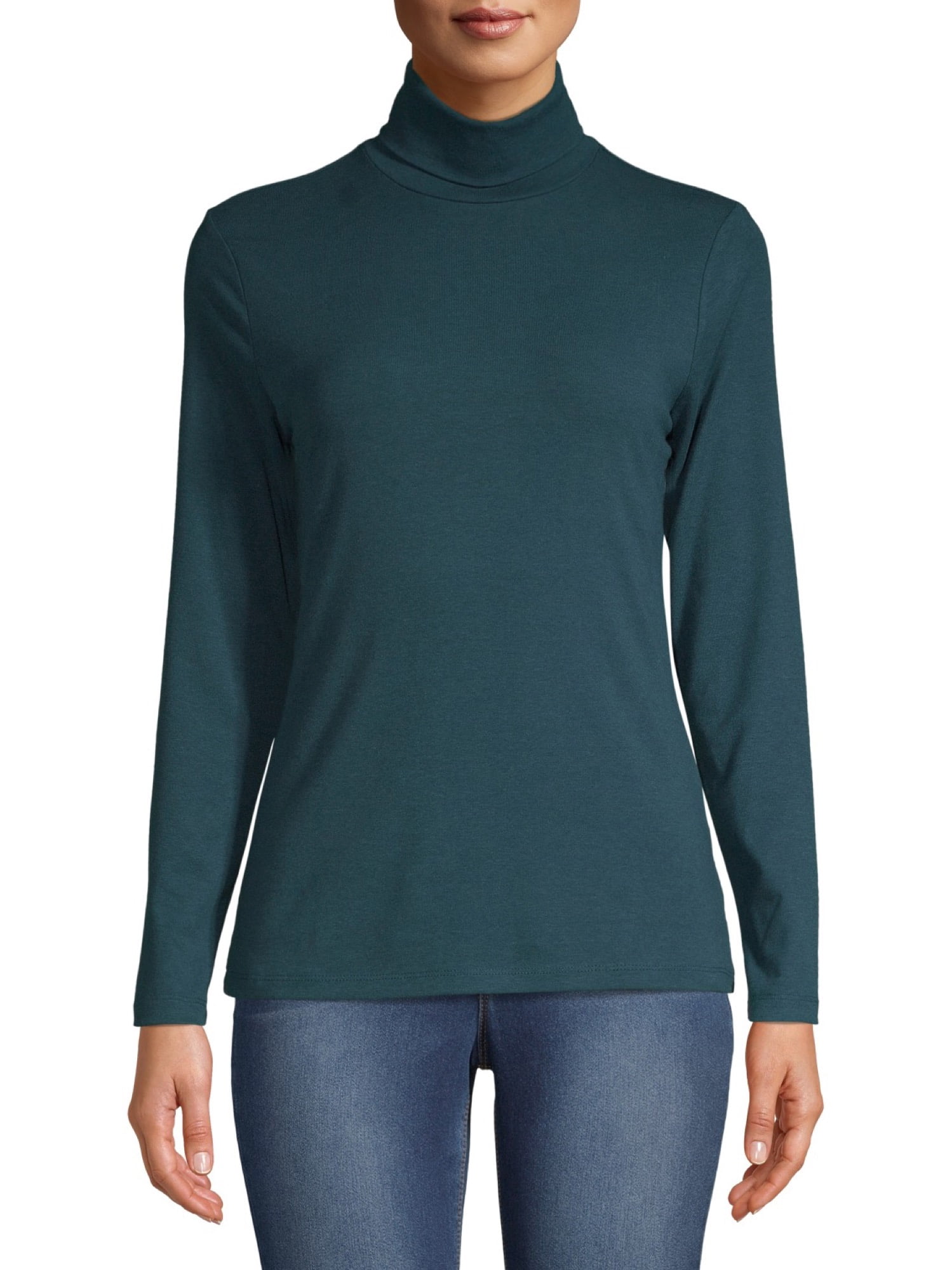 Time and Tru Women's Turtleneck Top - Walmart.com