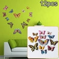 thumbnail image 4 of 12* 3D Double-Layer Butterfly Wall Stickers Home Bedroom Background Art Decor, 4 of 10