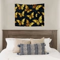 thumbnail image 4 of RKSupls Tapestry Wall Hanging Art, Gold Butterfly Pattern Metallic Black Background Tapestry Decoration for Daily Bedroom, Dorm, Living Room, Apartment Hallway Home Decor, 4 of 5
