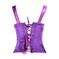 thumbnail image 4 of SRZYMJ Satin Corset Top for Women Slim Fit Lace Up Overbust Boned Goth Corsette Bustier, 4 of 4