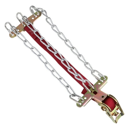 unbranded 3 Chains Car Tire Snow Chains Car Snow Chains Anti-skid Chains 42X12CM Silver