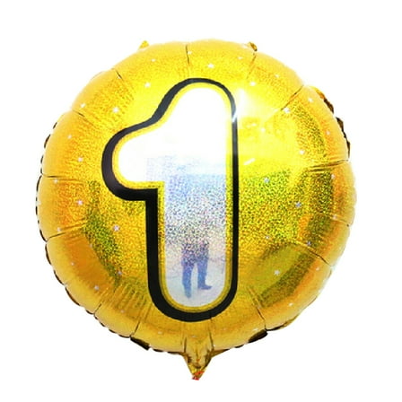 Masteelf Number 1 Helium Foil Balloons Birthday Number Balloons 1 for Wedding Anniversary Decoration (Gold)