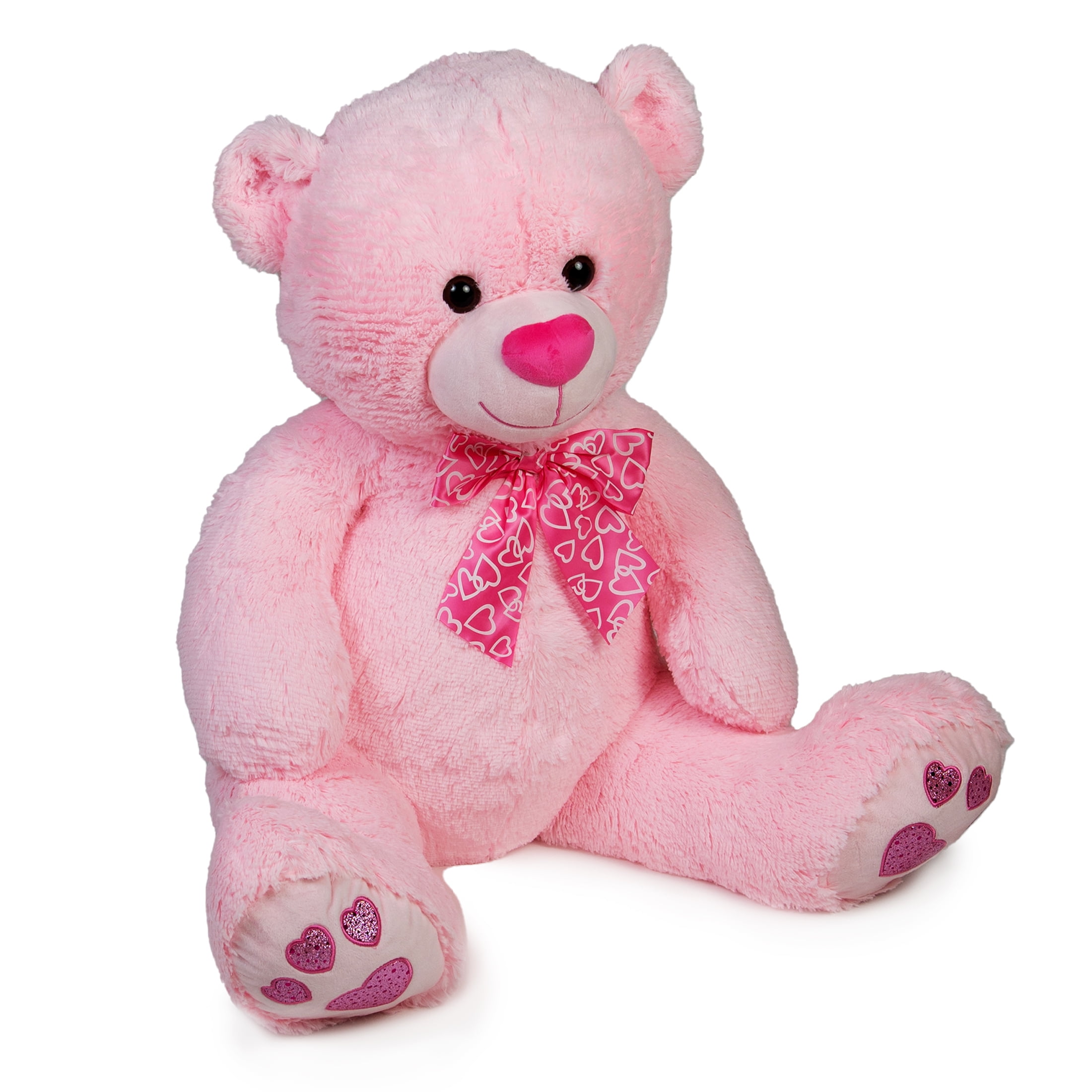 Way to Celebrate! 30" Pink Valentine Bear Plush Toy
