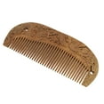thumbnail image 4 of Talló El Cepillo Natural Del Cabeza l cabellero Del Sándalo estático - 13.5 x 5.5 cm shamjiam Peine de madera natural, 4 of 6