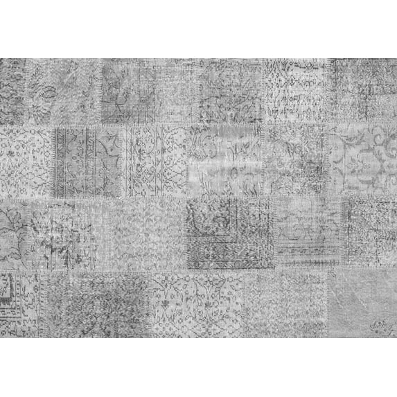 Ahgly Company Indoor Rectangle Patchwork Gray Transitional Area Rugs, 8' x 12'