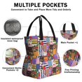 thumbnail image 3 of Pioneer Flower Drawstring Lunch Bag Women - Drawstring Lunch Bag Insulated for Work Office - Stain-Resistant Large Lunchbags for Women with Multi-Pockets, 3 of 6