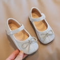 thumbnail image 4 of Generic Girls Casual Shoes Thick Sole Round Toe Buckle Dress Shoes Dance Stage Shoes Children Bowknot Girl Fall Boots Size 11, 4 of 4
