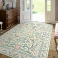 thumbnail image 4 of Moynesa 6'x9' Beige Washable Rugs for Bedroom, Boho Floral Living Room Rugs Non-Slip, Soft Low-Pile Carpet Rug for Dining Room Dorm,Beige, 4 of 7
