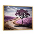 thumbnail image 2 of Designart "Purple Serenity Road Curves in the Landscape I" Landscapes Floater Framed Wall Art Living Room, 2 of 7