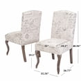 thumbnail image 2 of Chaise de Salle à Manger en Tissu Beige (Lot de 2) Denker Top French Script, 2 of 5