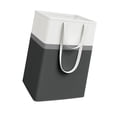 thumbnail image 4 of Cesta de lavandería a rayas, cesto para ropa, cesto para almacenamiento, bolsa de almacenamiento de poliéster de gran capacidad para ropa, juguetes, negro, 4 of 9