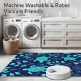 thumbnail image 5 of ODIKA 6' Machine Washable Non-Slip Area Rug, Chic Oceanic Motif Decorative High Traffic Rug, Navy, 327568, 5 of 7