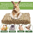 thumbnail image 4 of Yirtree Grass Mat Woven Bed Mat for Small Animal Bunny Bedding Nest Chew Toy Bed Play Toy for Guinea Pig Parrot Rabbit Bunny Hamster Rat(Pack of 3) (3 Grass mats), 4 of 8