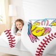 thumbnail image 3 of Erosebridal Colorful Ice Cream Drip Bedding Comforter Set, Kids Baseball Sport Queen Bedding Sets, Colorful Polka Dots Reversible, 7pcs, 3 of 6