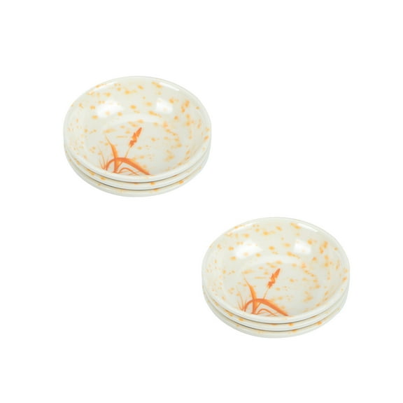 Raindrops Multi Colored Sauce Plates Set for Condiments and Dipping Kitchen Tableware 6pcs