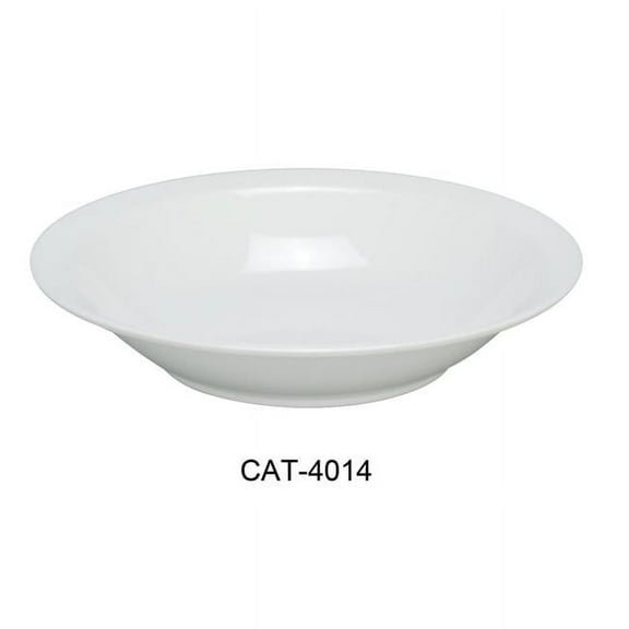 14 in. 108 oz Catering Rim Bowl - Melamine, White - Pack of 12