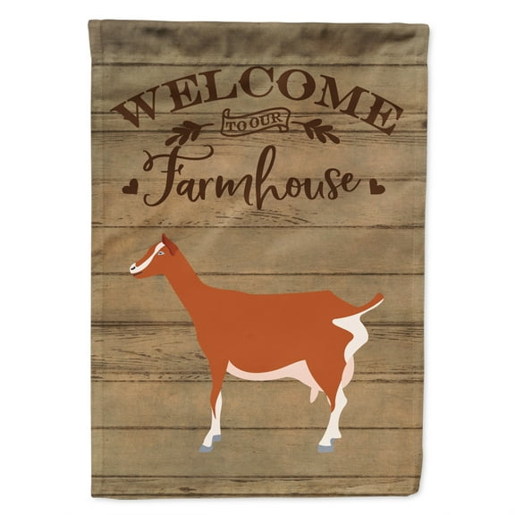 Carolines Treasures CK6825GF Toggenburger Goat Welcome Garden Size Outdoor-Flags, Multicolor