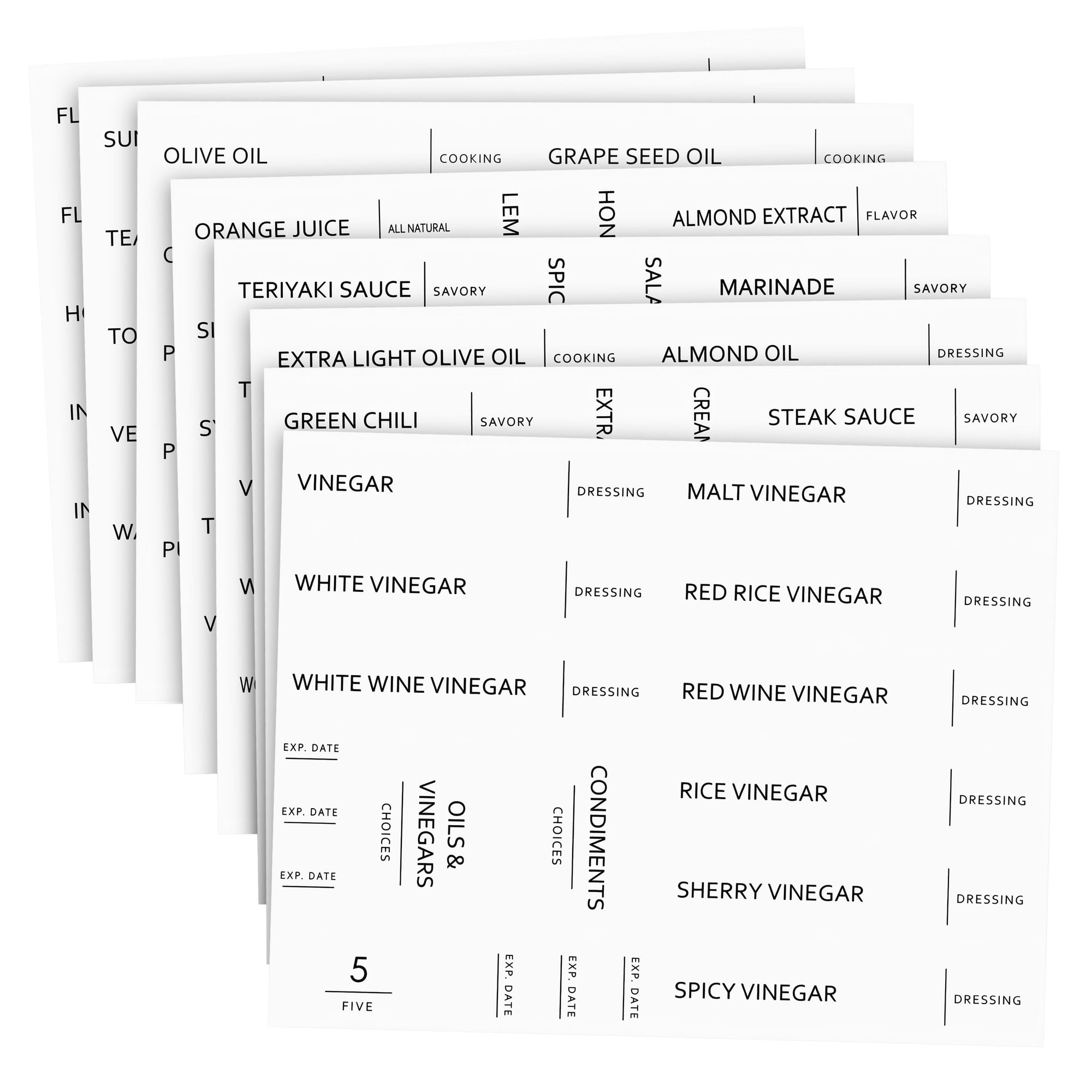 Minimalist Spice Labels, 140 Labels – Talented Kitchen