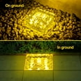 thumbnail image 3 of Ledander Solar Ground Lights, 4 Packs Glass Solar Brick Lights with 6 LED Waterproof In-Ground Outdoor Landscape Lighting for Patio Pathway Lawn Yard Deck Driveway Walkway, 3 of 10