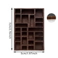 thumbnail image 2 of XIBUFE Wood Trinket Shelf for Home Decor with Multi-Compartment Wooden Shadow Box Display Shelf Organizer Storage Shadow Box for Mini Figures, 2 of 7