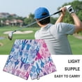 thumbnail image 5 of Yuyamidu Blue Pink Cactus Golf Towel Soft Cleaning Cloth Coral Velvet Large Towels Golf Accessories Lightweight for Cart, Club, Bag, 5 of 7