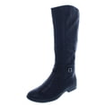 thumbnail image 1 of Style & Co. Womens Keppur Faux Leather Riding Boots Black 6 Medium (B,M), 1 of 2