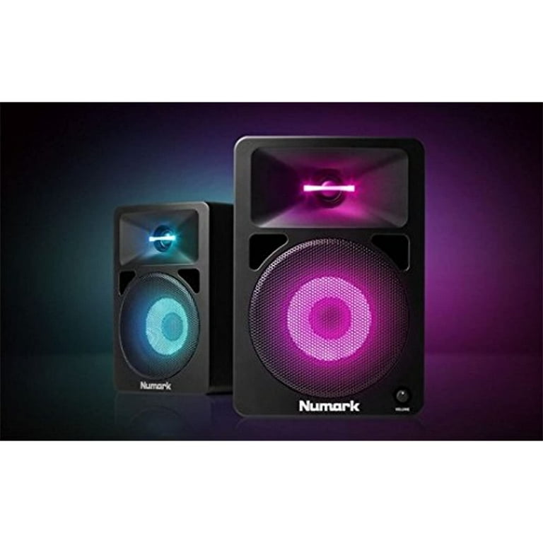 Amazon | Numark アンプ内蔵 DJモニタースピーカー LEDの光が