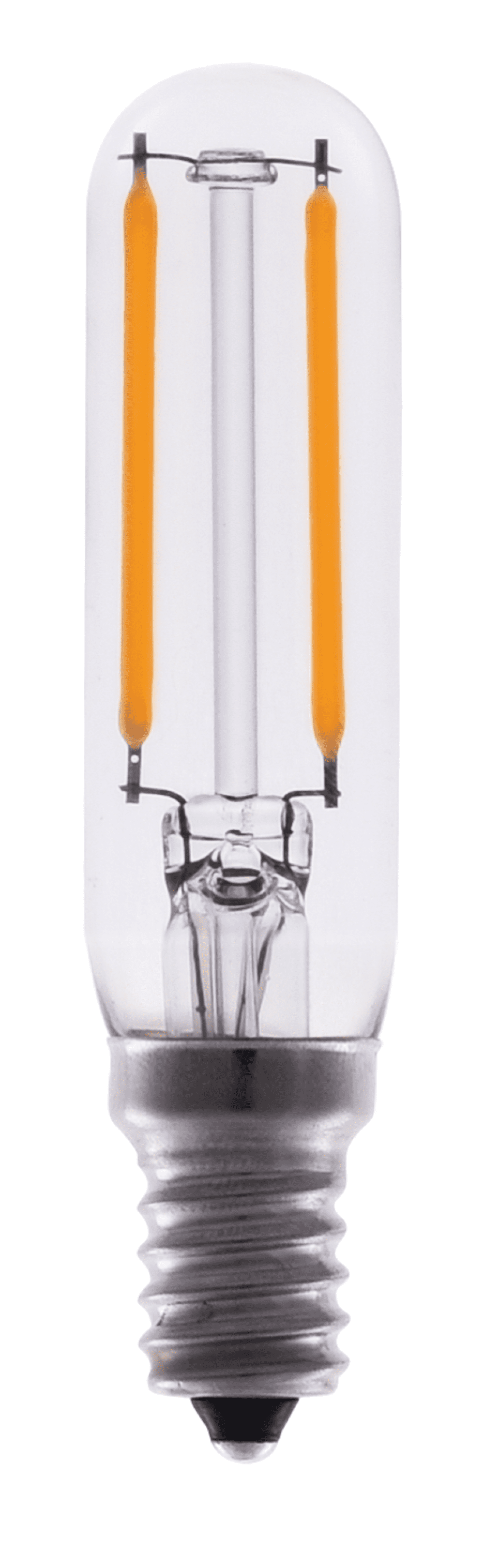 Great Value LED T6 Tube Clear 2 Watts Soft White Candelabra Base Bulb