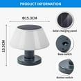 thumbnail image 5 of Solar Table Lamp，Outdoor Wireless Table Lamp Rechargeable Battery，4500K Adjustable，Waterproof IP44，Solar Lamp for Camping, Balcony, Restaurant, Garden, 5 of 5