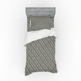thumbnail image 1 of Ambesonne Tribal Bedding Set 3 Pcs, Chevron Design Lines, Twin XL, Off White Black, 1 of 3